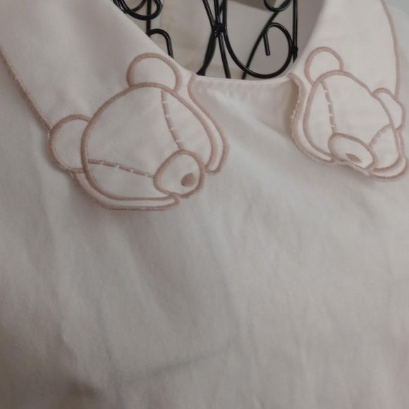 Teddy Bear Collared Japanese Coquette Blouse - Picture 4 of 4